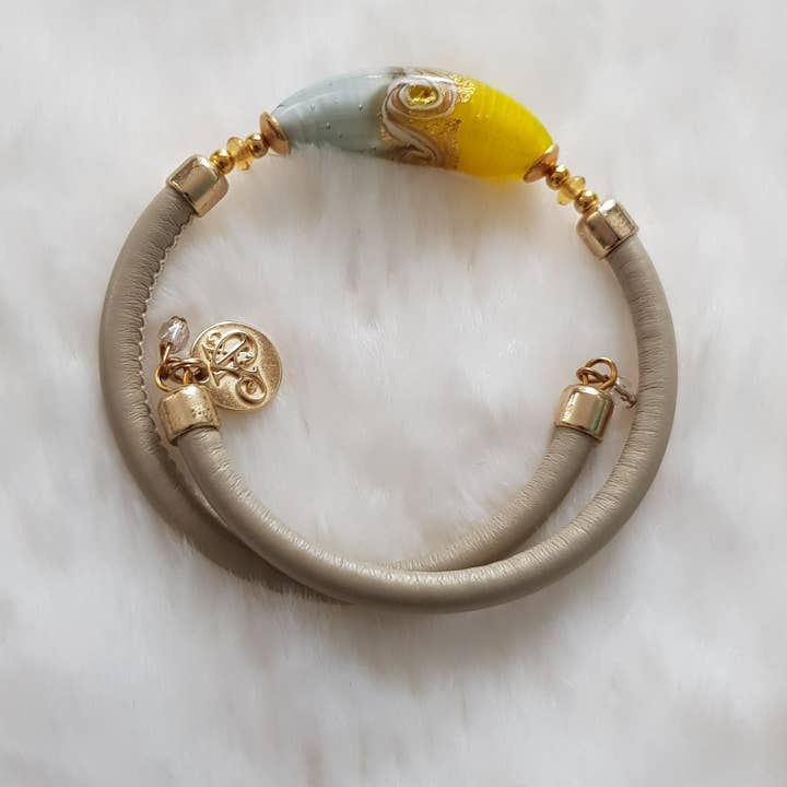 Pulseira em tubo oval Murano por atacado de les secrets de Louisette