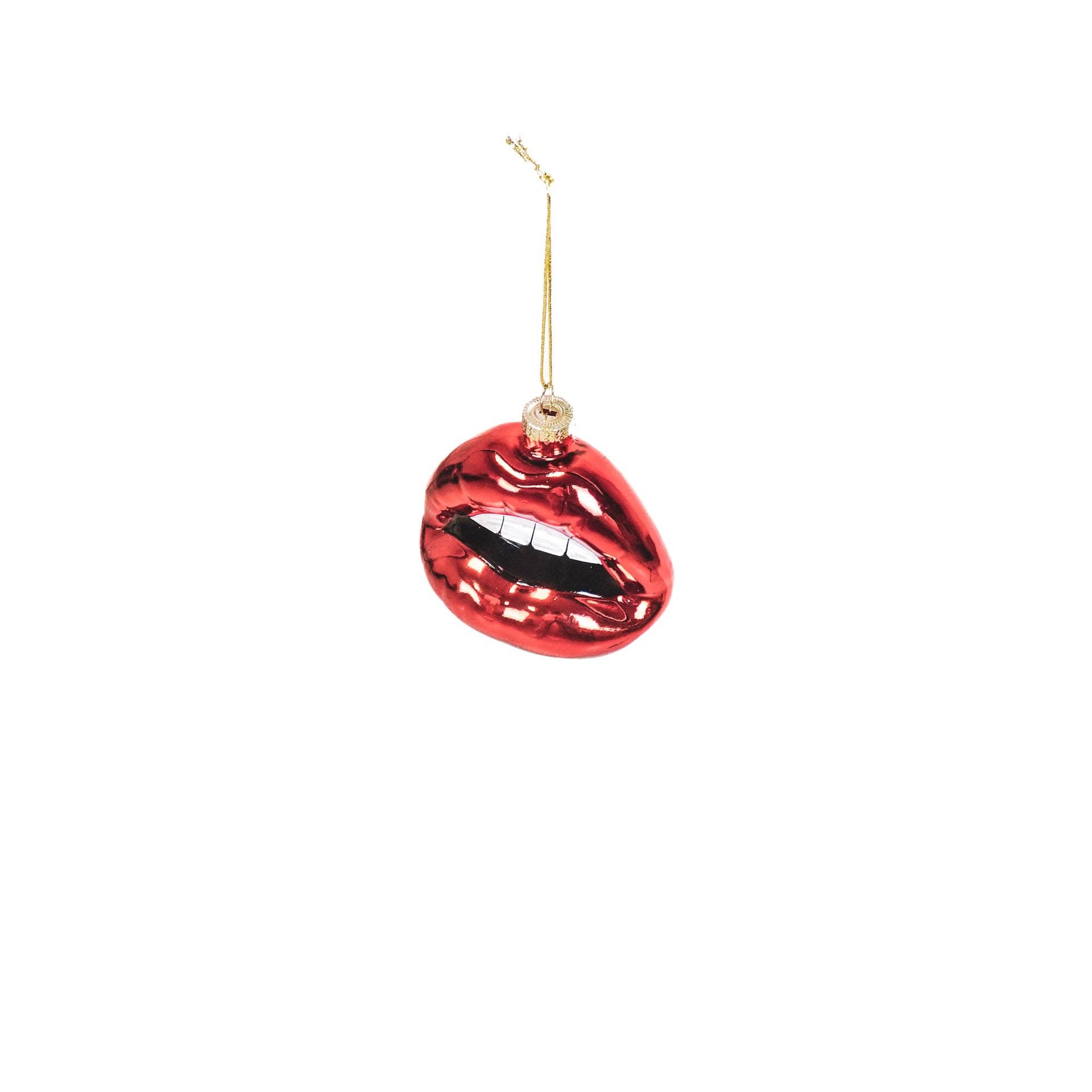 Housevitamin bv - Wholesale Ornament set - Xmas Hanger - Lip - Glass - Red - 8,5x3,5x8,5cm1
