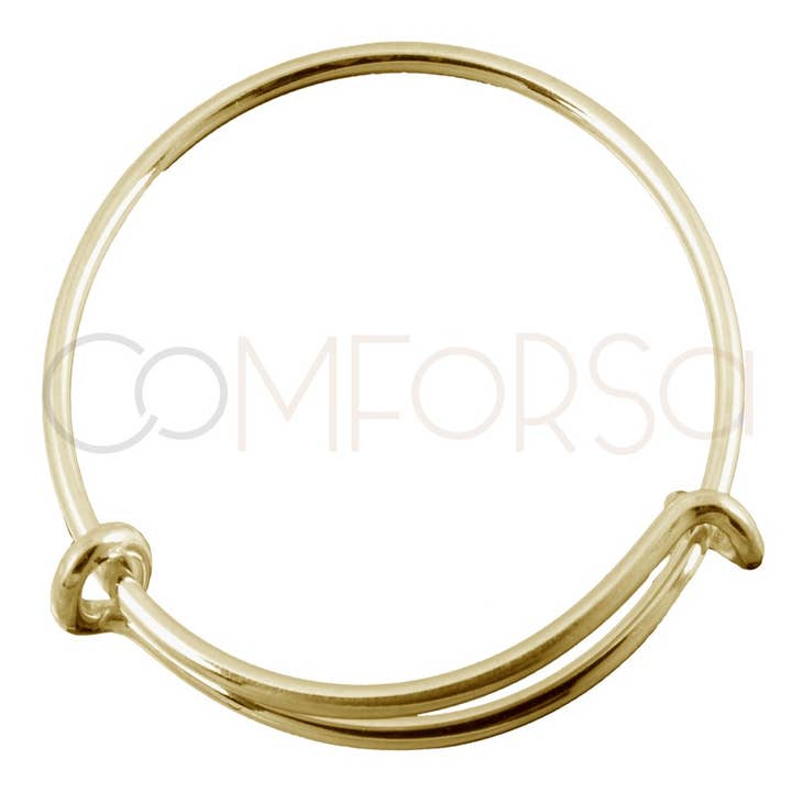 Bague Ajustable Fil Argent 925 Plaqué Or pour la vente par COM FORSA SL