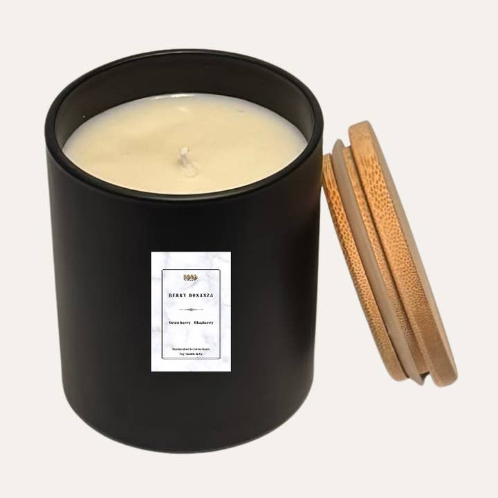 Berry Bonanza (Strawberry - Blueberry) 12Oz soy wax candle for wholesale by WdudCraft