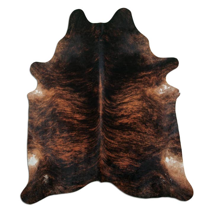 Koeienhuid tapijt - L215 x B185 cm - donkerbruin wit zwart voor wholesale door Livarto UG (haftungsbeschränkt)