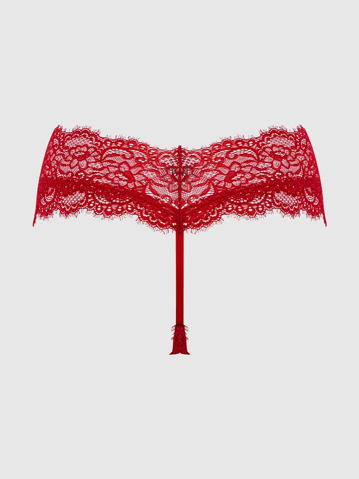 House of Desire - Venta al por mayor Ropa interior - Mujer - TANGA CON ENCAJE LANA Y ESCOTE EN V12