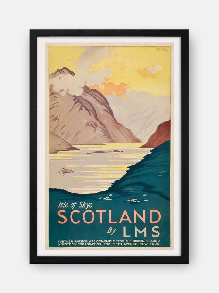 Poster L'Écosse par LMS (île de Skye) 1933 pour la vente par The Curious Desk