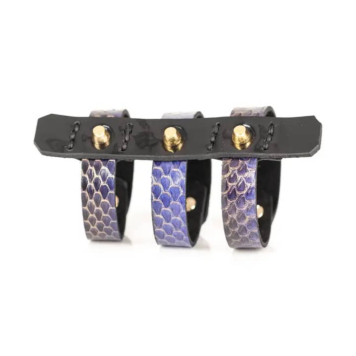 Middernacht Spectrum Python Leren Manchetarmband voor wholesale door The Dark