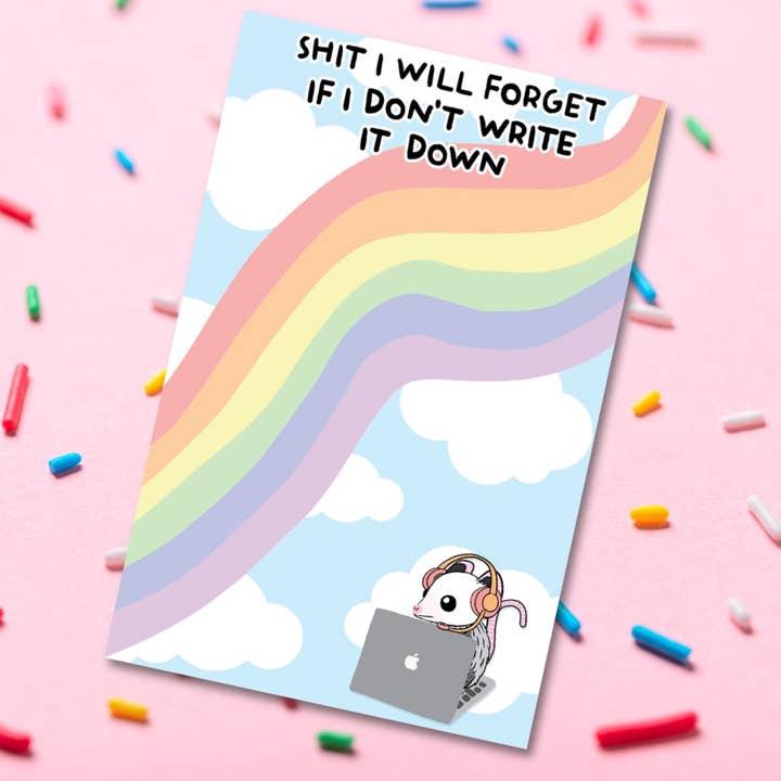 Shit I Will Forget Notepad for wholesale by Sprinkles Studios
