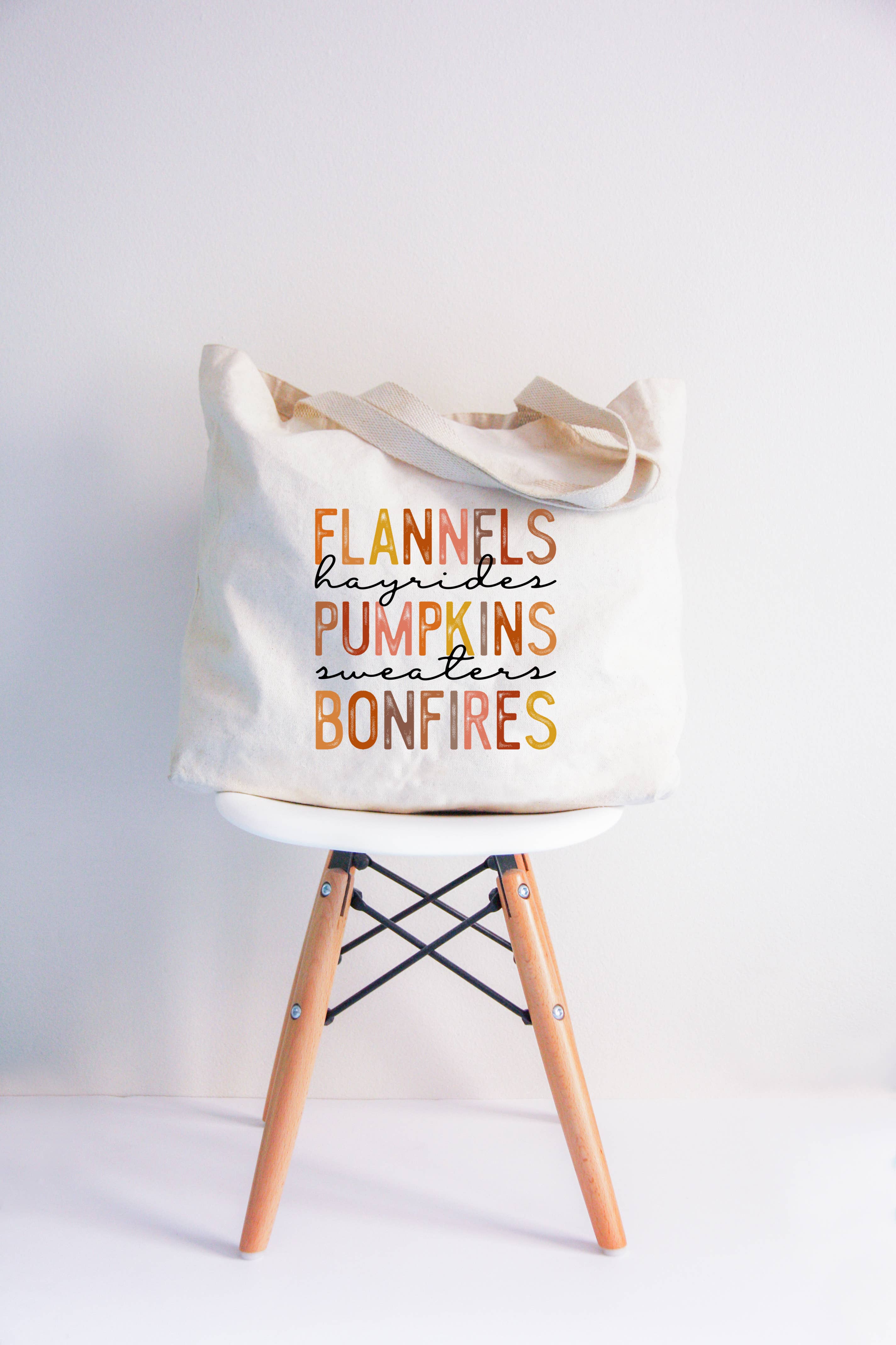 Love You a Latte Shop - Wholesale Tote Bag - Women's - Fall Flannels, Pumpkins & Bonfires Tote Bag 2 SIZES0