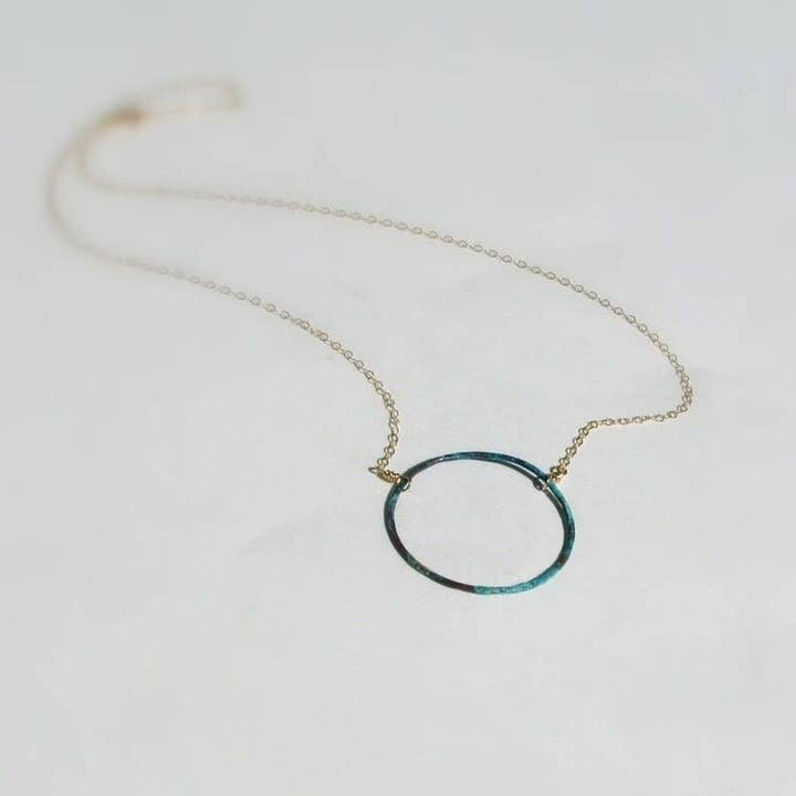 Sela+Sage - Wholesale Pendant/Charm Necklace - Copper Patina / Verdigris Necklace