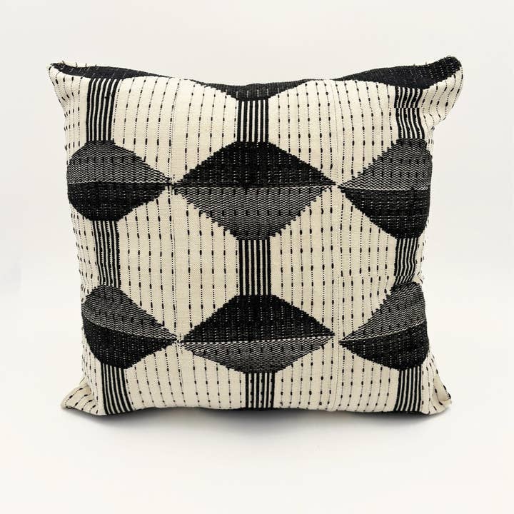 Throne Woven Cushion – 42 × 42 cm | Handwoven Kente Textile for wholesale by GOLDEN EDITIONS