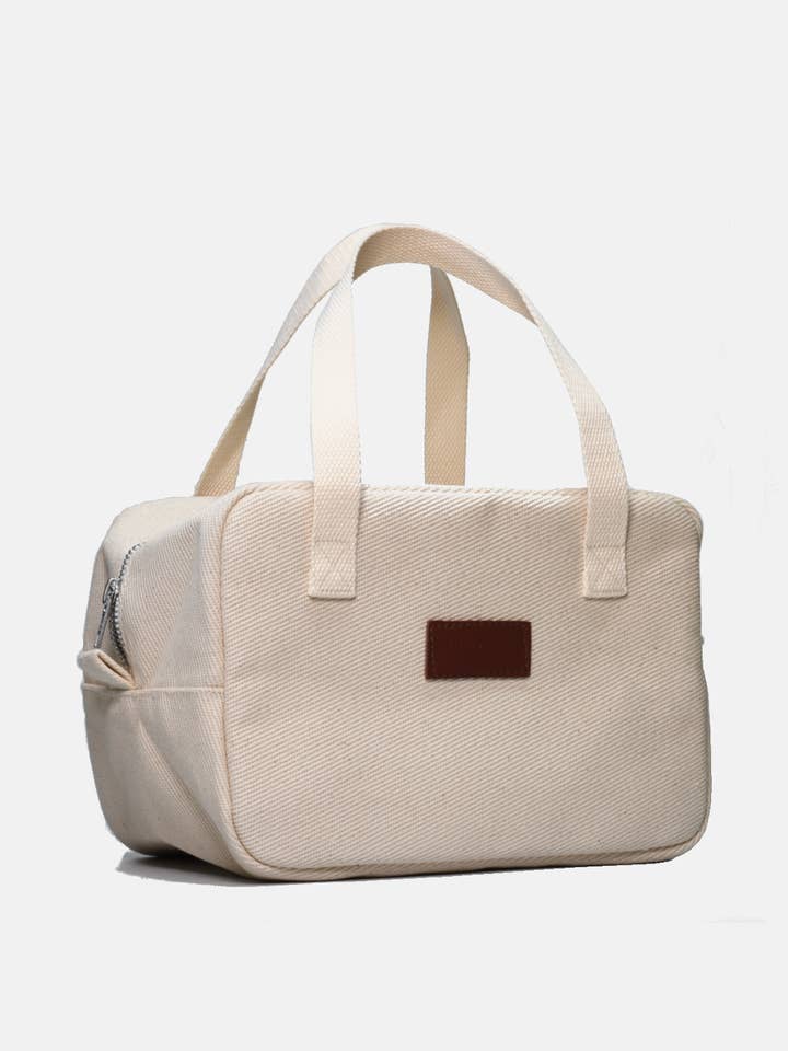 Natural Canvas Lunch Bag for wholesale by Curated Basics