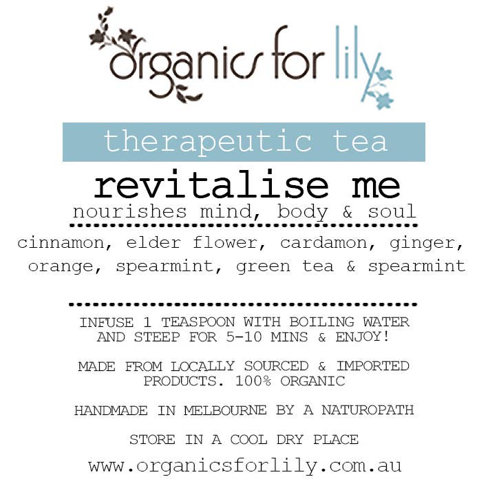 Organics for lily - Wholesale Health/detox tea - Revitalise Me Tea