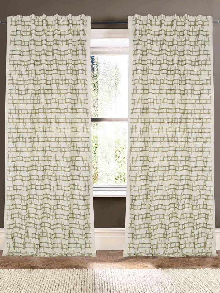 Genesis Ivory 108" Gardin i linne- och bomullsblandning för wholesale av Creative Threads, Inc.