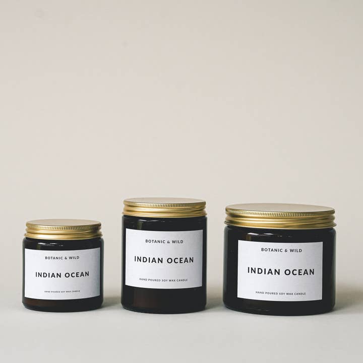 INDIAN OCEAN Scented Soy Candles for wholesale by Botanic & Wild