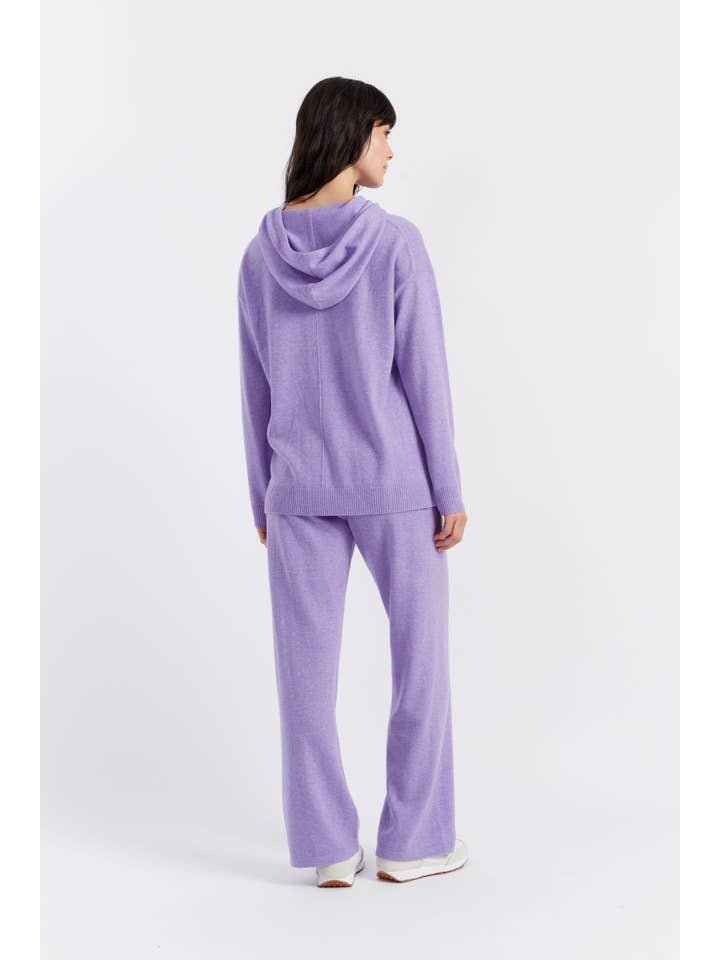Chinti & Parker - Wholesale Hoodie - Women's - Lavender Wool-Cashmere Relaxed Hoodie