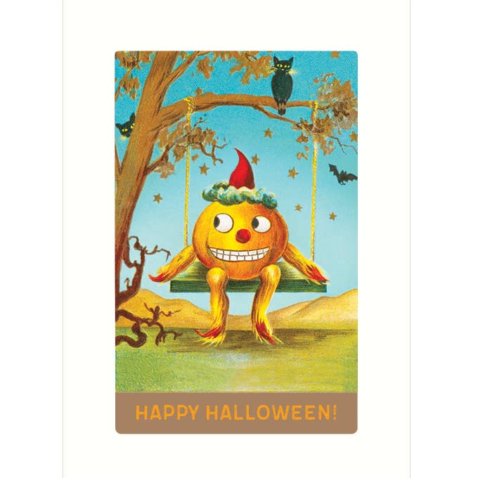 Pumpkin Swing | Halloween Greeting Card for wholesale by Lucca Paperworks