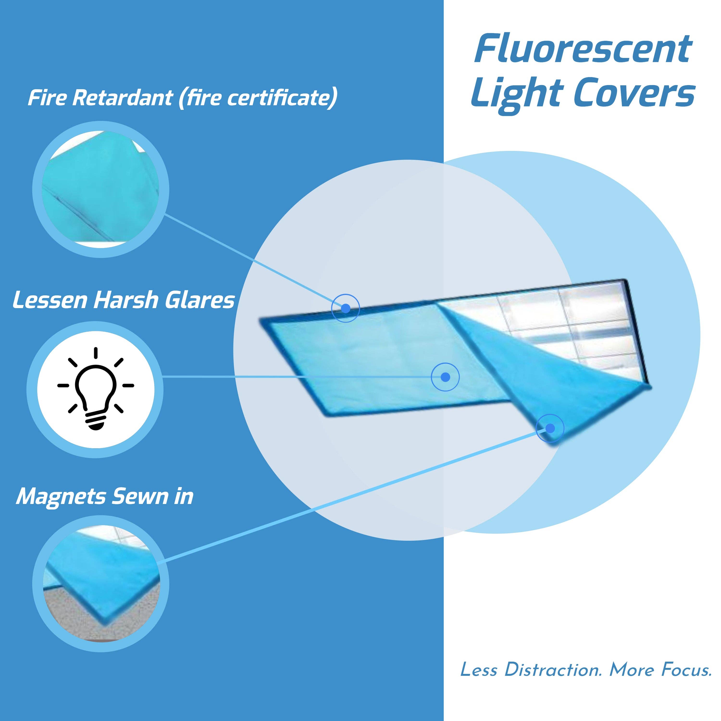 Everyday Educate - Wholesale Light Bulb/Puck - Cozy Covers! Light Covers for Classroom or Office - Set of 45