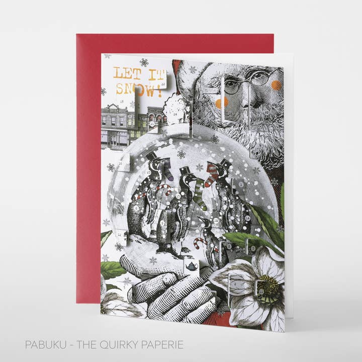 Snowglobe | Advent Calendar Card for wholesale by Pabuku