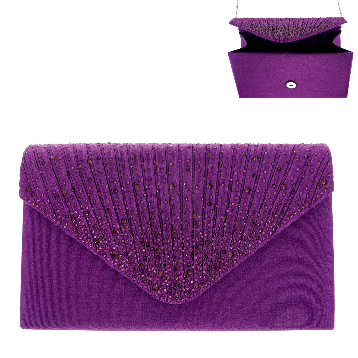 SP Sophia Collection - Vente Pochette – femme - Sac de soirée à bandoulière avec enveloppe en strass6