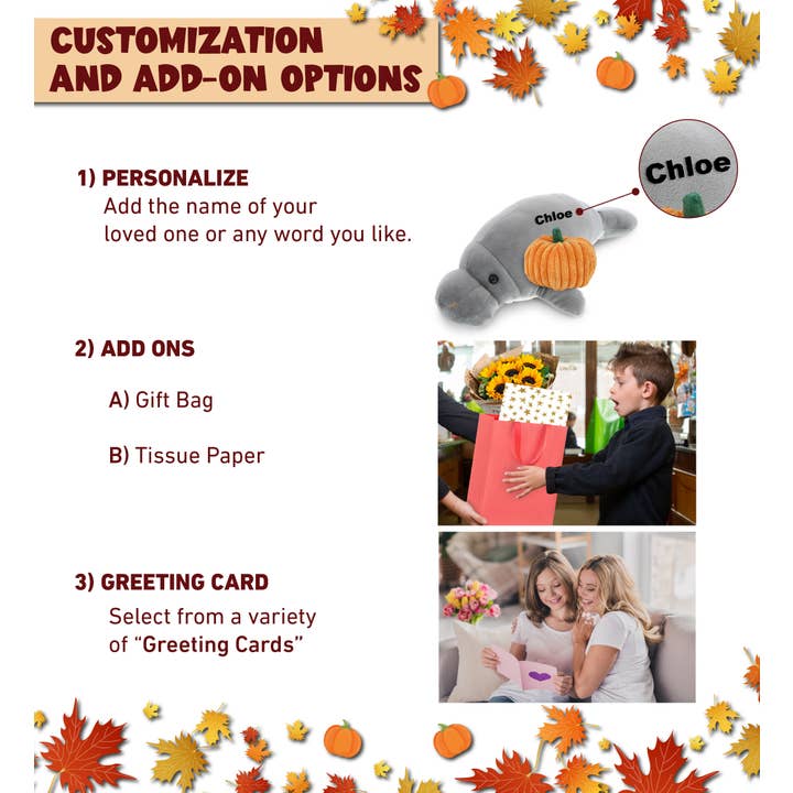 Cota Global - Wholesale Stuffed/Plush Toy - Kids & Baby - Plush Pumpkin - Wild Collection Plush - 9" Grey Manatee1