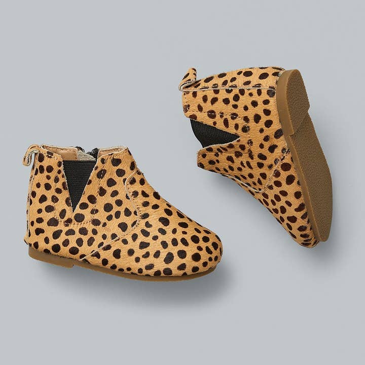 Spotty Leather Baby Boots with Hard Sole and zip 24-30 month for wholesale by beauty's got soul