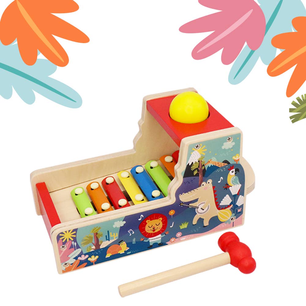 Leo & Friends - Wholesale Musical Toy - Kids & Baby - Leo & Friends Pound & Tap Xylophone with Slide-Out Xylophone1