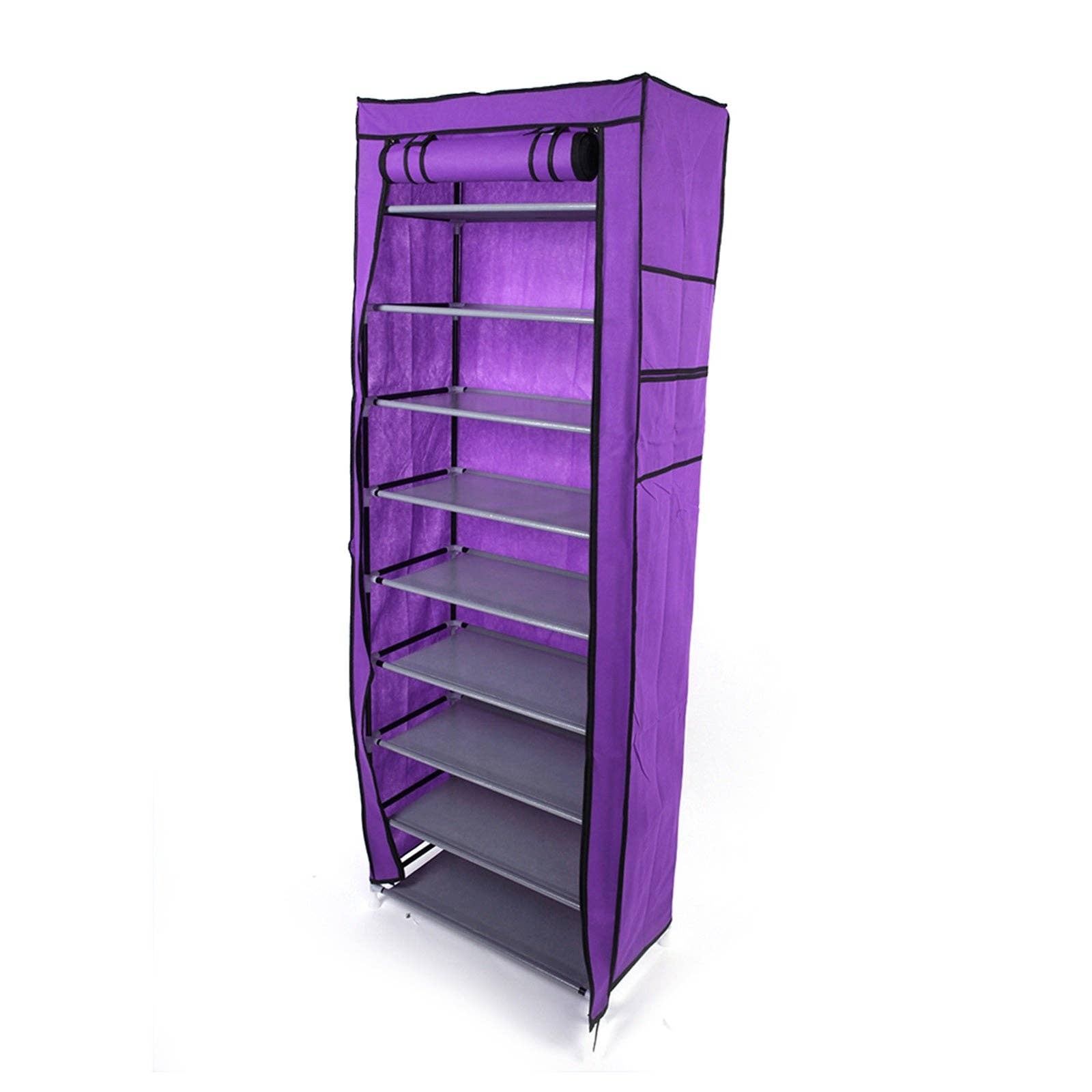 Hard Rock Health Stores – Sapateira por atacado – 10 Layer 9 Grid Sapato Rack Prateleira organizador armário de armazenamento Múltiplas cores13