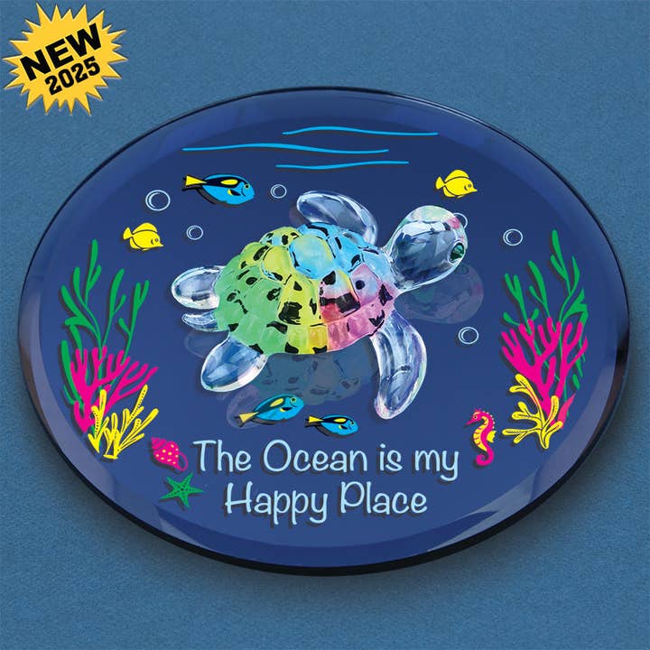 S1 249-HP: Sea Turtle "Happy Place" for wholesale by Glass Baron