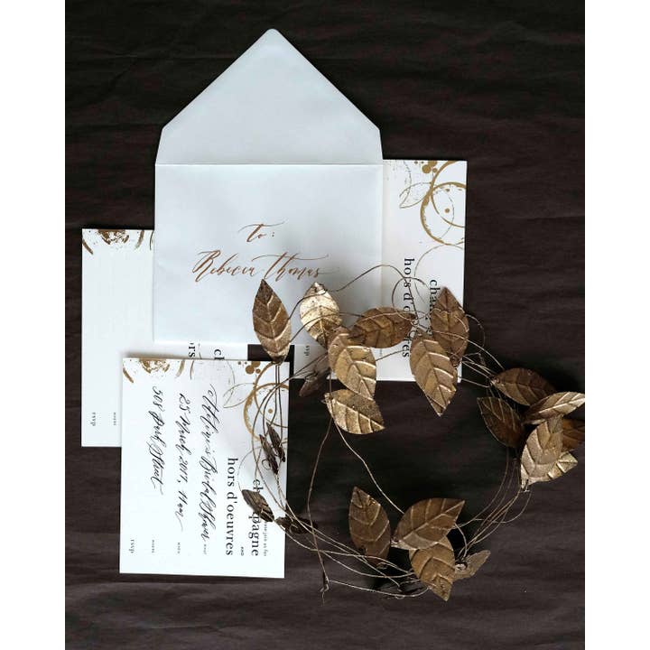 Paper Provision - Wholesale Invitations - Champagne & Hors D'oeuvres Invitations Set of 82