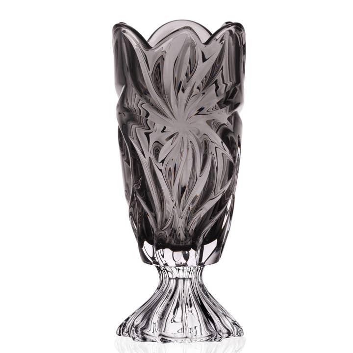 14½" Bohemian Crystal Footed Flowe Vase AU52731 FLORA, AURUM for wholesale by NORTH AMERICAN CRYSTAL