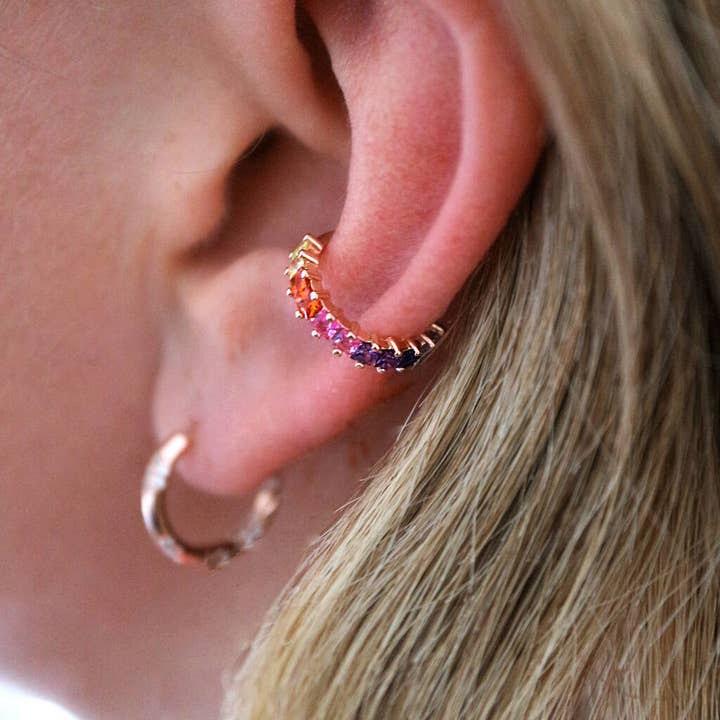 Bracelet d’oreille arc-en-ciel pour la vente par Junk Jewels Ltd