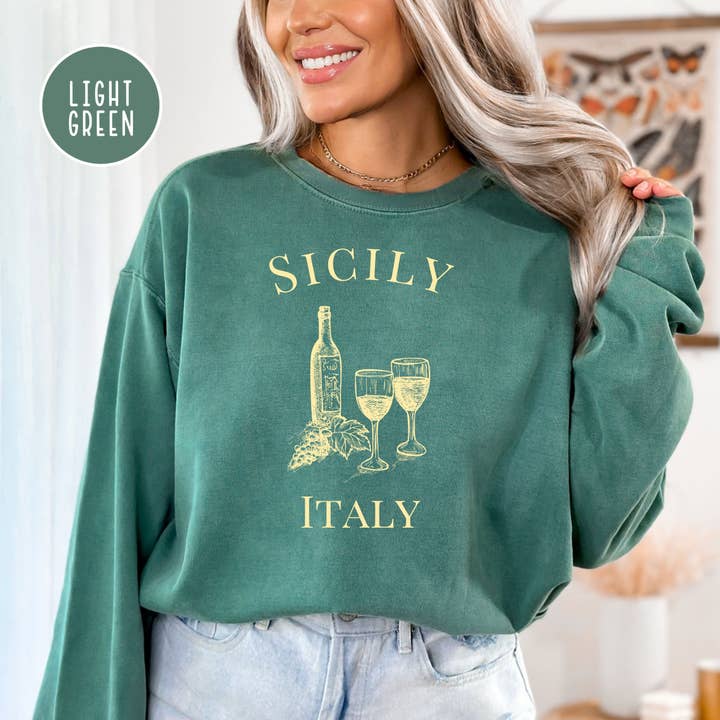 Sicily Italy Winery Comfort Colors® Sweatshirt for wholesale by CindyL Boutique