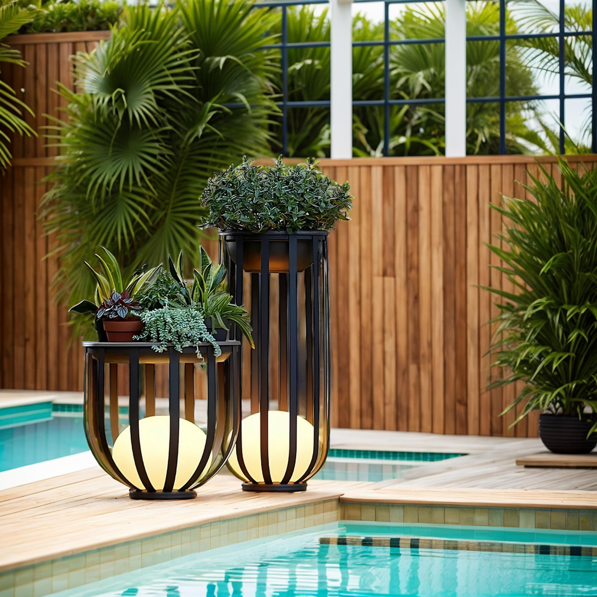 EP Design Lab - Vente Bibelots/décorations d'extérieur - Jardinière de jardin à LED pour jardin extérieur à énergie solaire5