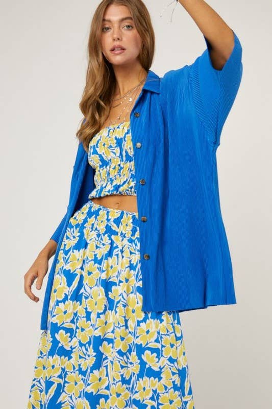 Davi & Dani - Wholesale Broek - Dames - BELBROEK MET GERIMPELDE PLOOIEN EN ELASTISCHE TAILLEBAND8