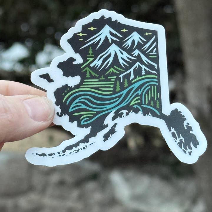 National Parks and Beyond - Wholesale Sticker - Alaska State Die Cut Simple 3” Vinyl Sticker4