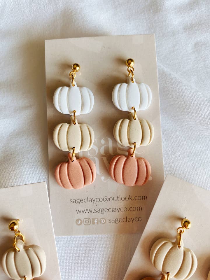 Pumpa Dinglar | Handgjorda Polymer Clay Ö för wholesale av SageClayCo