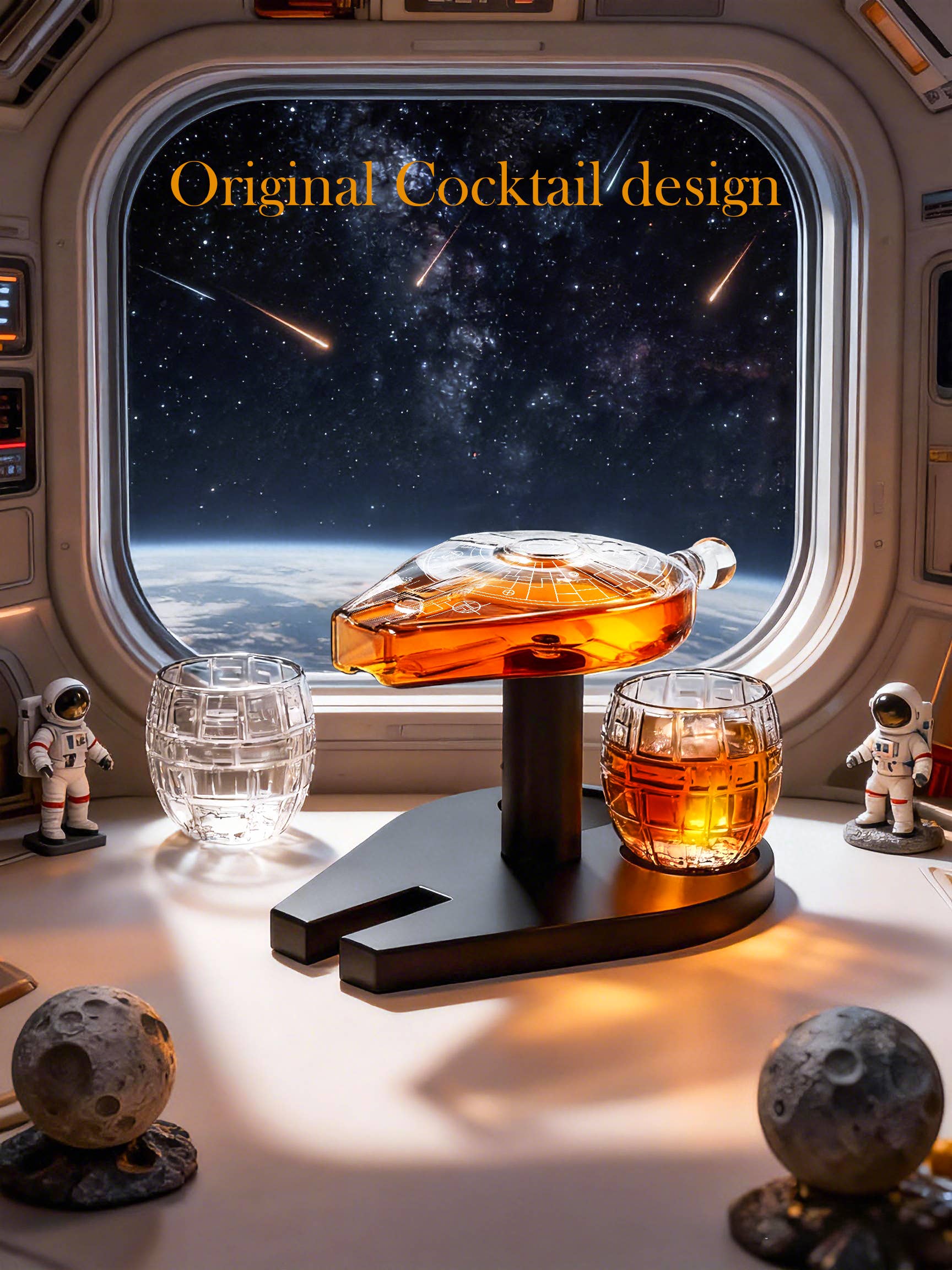 The Wine Savant /  Khen Glassware – wholesale Dekanter – Galaktisk kryssare sci-fi karaffset6