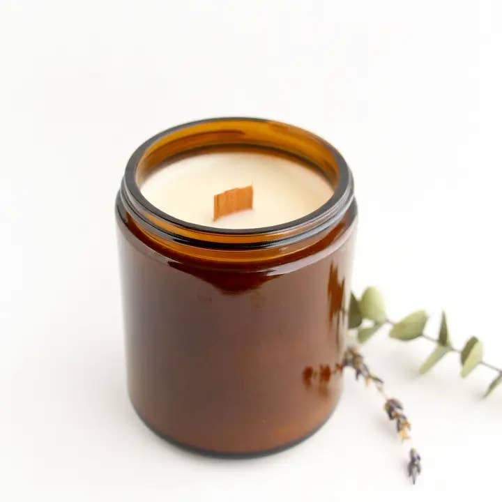 Wholesale Candles - Wholesale Jar/Filled Candle - 8 oz Wholesale Amber Candle | Fall Scents 9