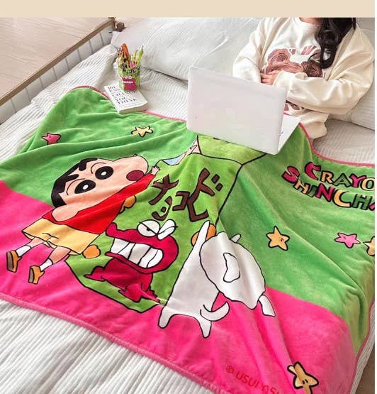 Flannel Baby Blanket Crayon Shin Chan Pyjamas Crayon Shin-chan