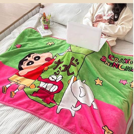 Flannel Baby Blanket Crayon Shin Chan Pyjamas Crayon Shin-chan
