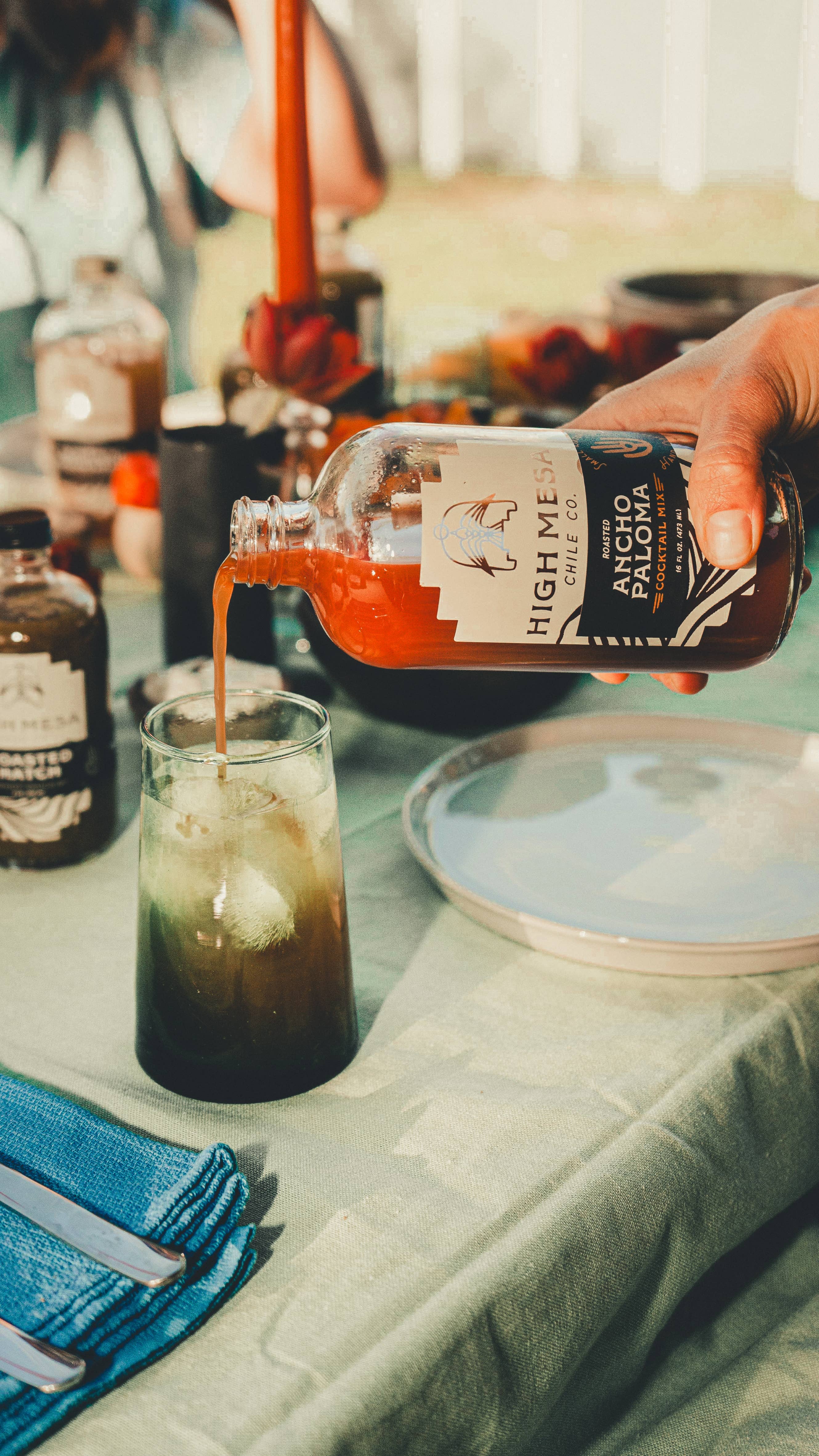 High Mesa Chile Co. – wholesale Cocktail mix/syrup – Roasted Ancho Paloma Cocktail Mix - 16 oz1