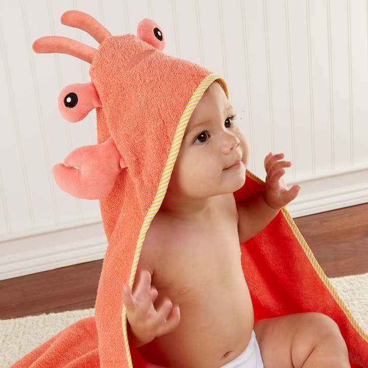 Baby Aspen - Wholesale Hooded Towel - Kids & Baby - Lobster Laughs Lobster Hooded Towel1