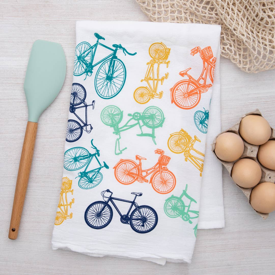 Counter Couture - Wholesale Tea Towel - Bikes Tea Towel | Made in USA | Hanging Loop2