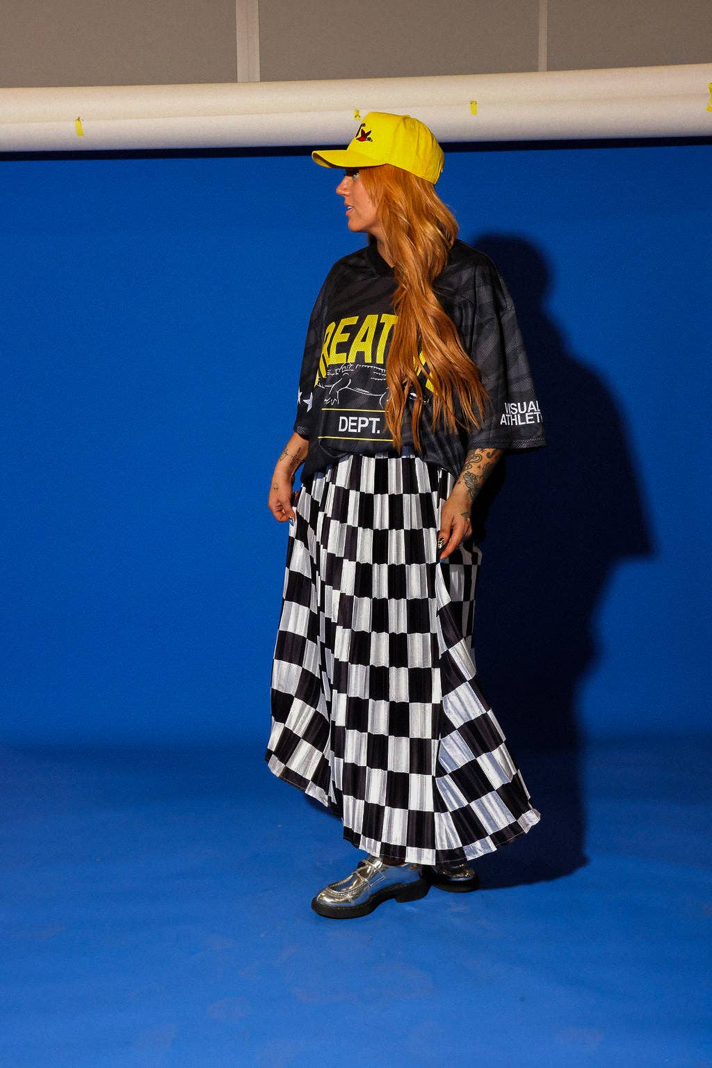 Burnt Toast - Wholesale Skirt - Women's - Victory Lap Checkered Maxi Pleated Skirt4