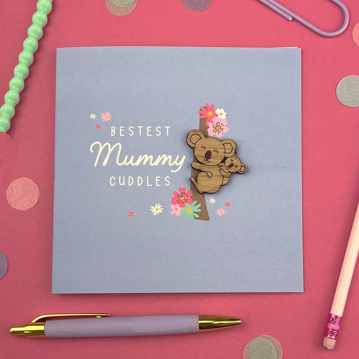 Beste Mama Knuffels Moederdagkaart voor wholesale door KDee Designs