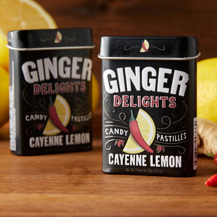 Big Sky Brands Inc. – rebuçados por atacado – Ginger Delights Caienne Limão - 48ct0