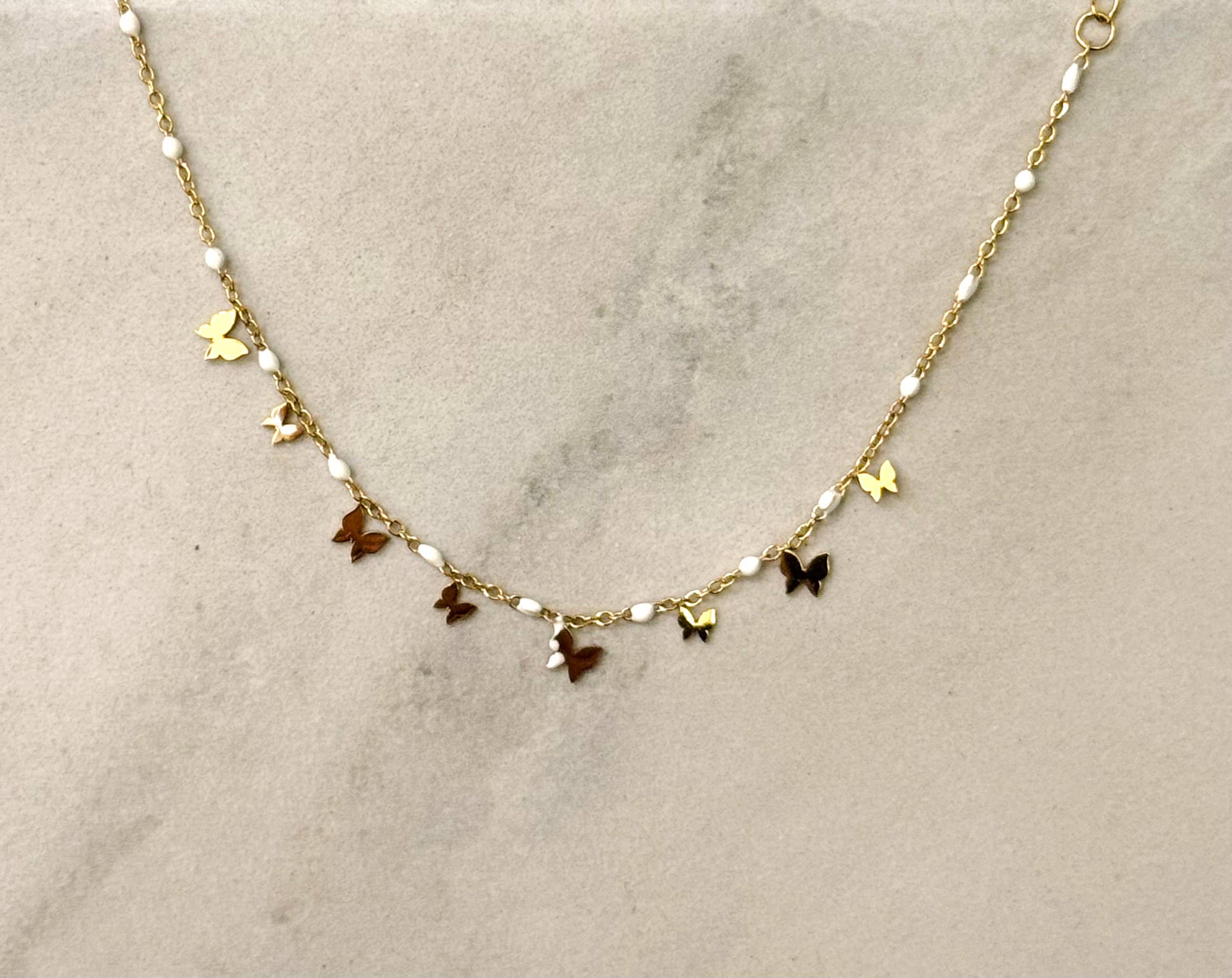 Cassette Barcelona - Vente Bracelets maillon et chaîne - Bracelet Papillon en Émail0