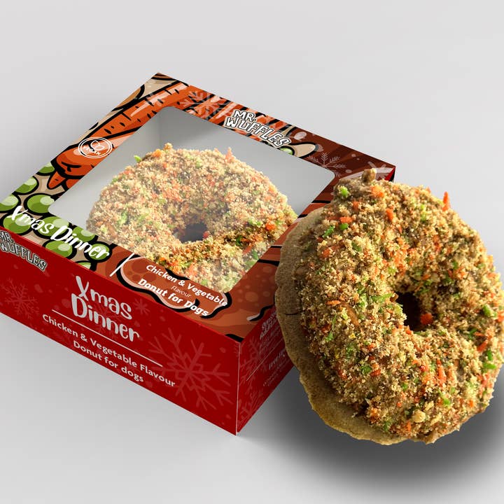 MR WUFFles – wholesale Pet treats – Dog – Christmas Dinner Donut for Dogs | Christmas Dog Treats |