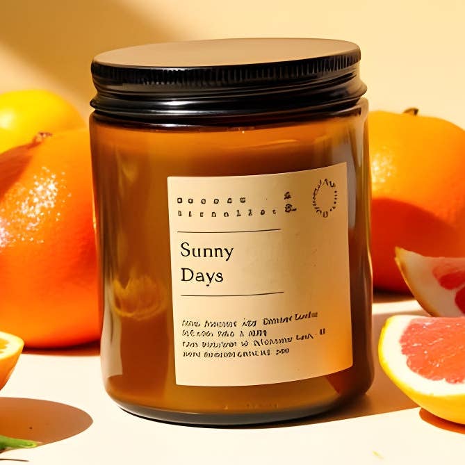 SUNNY DAYS - CANDELA PROFUMATA DI SOIA NATURALE AL 100% per la vendita all'ingrosso da parte di Bencao Herbalist