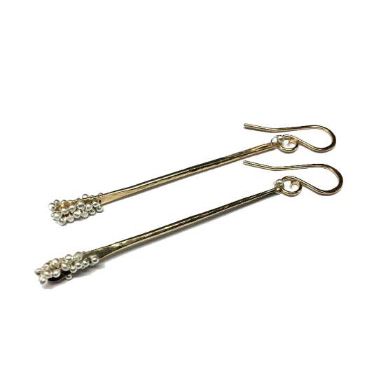 YedOmi Jewelry - Wholesale Dangle Earrings - Long Caviar Wand Earrings3