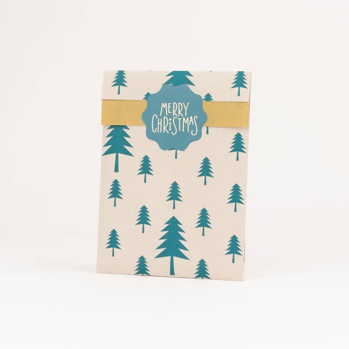 liebevoll verpackt - Wholesale Gift Bag - Paper Bags Fir Beige / Green (Christmas) (Copy)2