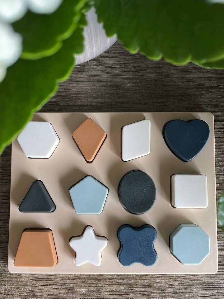 Quebra-cabeça Montessori de silicone com formas para crianças pequenas por atacado de Bordian Bath salts